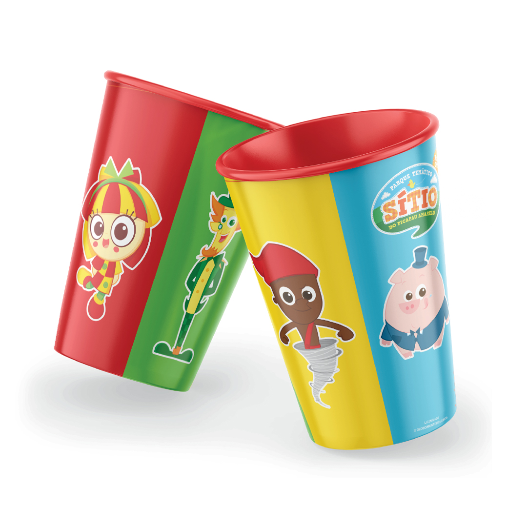 COPO PERSONAGENS SITIO DO PICAPAU - VERMELHO — imagem 1