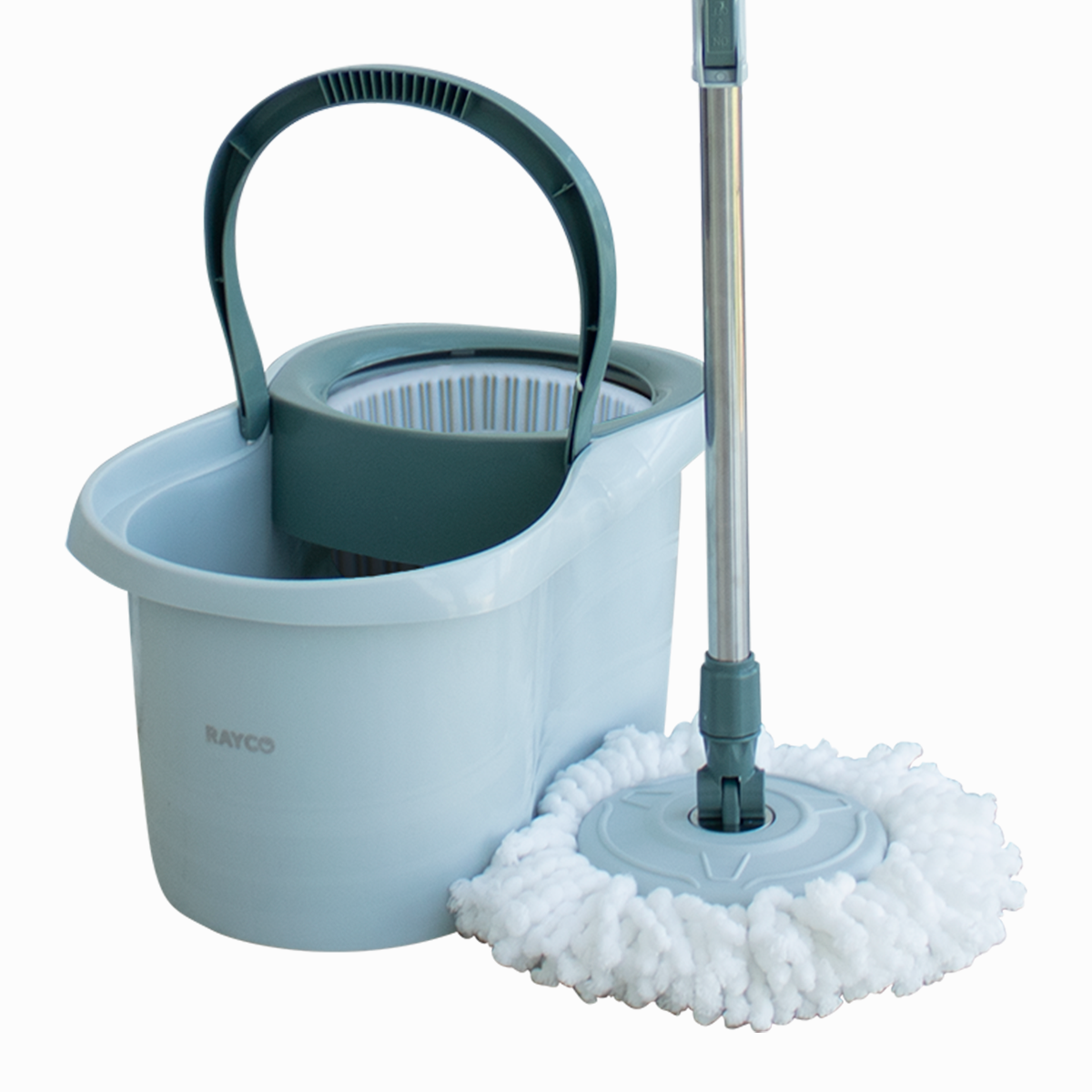 Mop Giratório com Cesto Plástico 8L e 2 Refis - Rayco