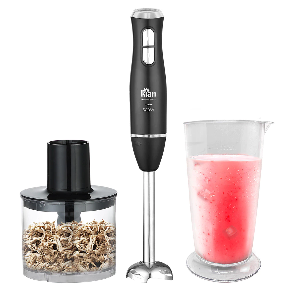 Mixer 2 em 1 Turbo - 2 Velocidades 500W Preto - Kian - 220V