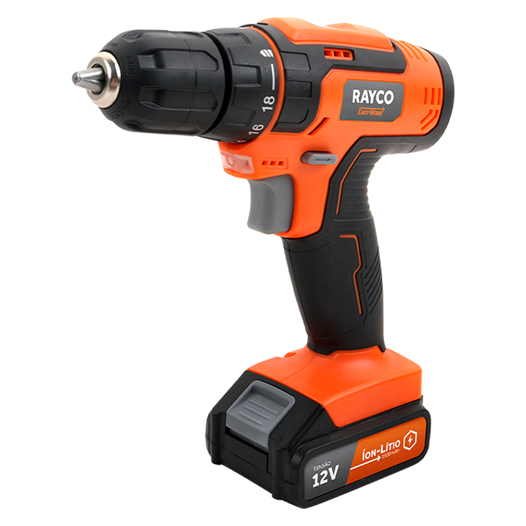 Parafusadeira Furadeira s/ Fio 12V + Maleta c/ 73 Peças Bivolt - Rayco