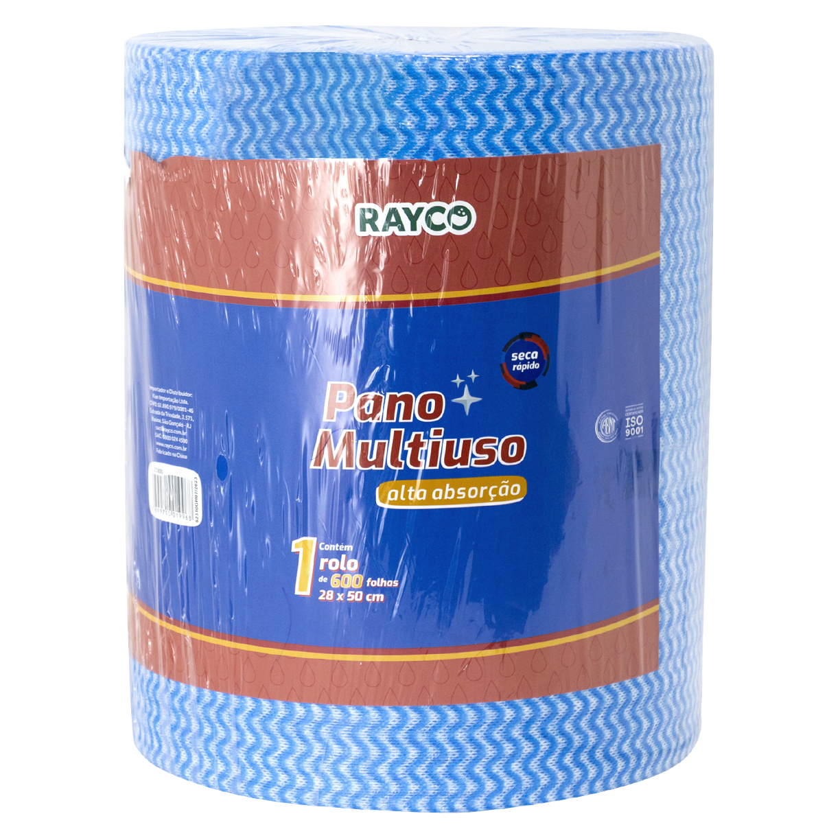 Pano Multiuso Azul NT 28X50cm RL C/600 Un - Rayco