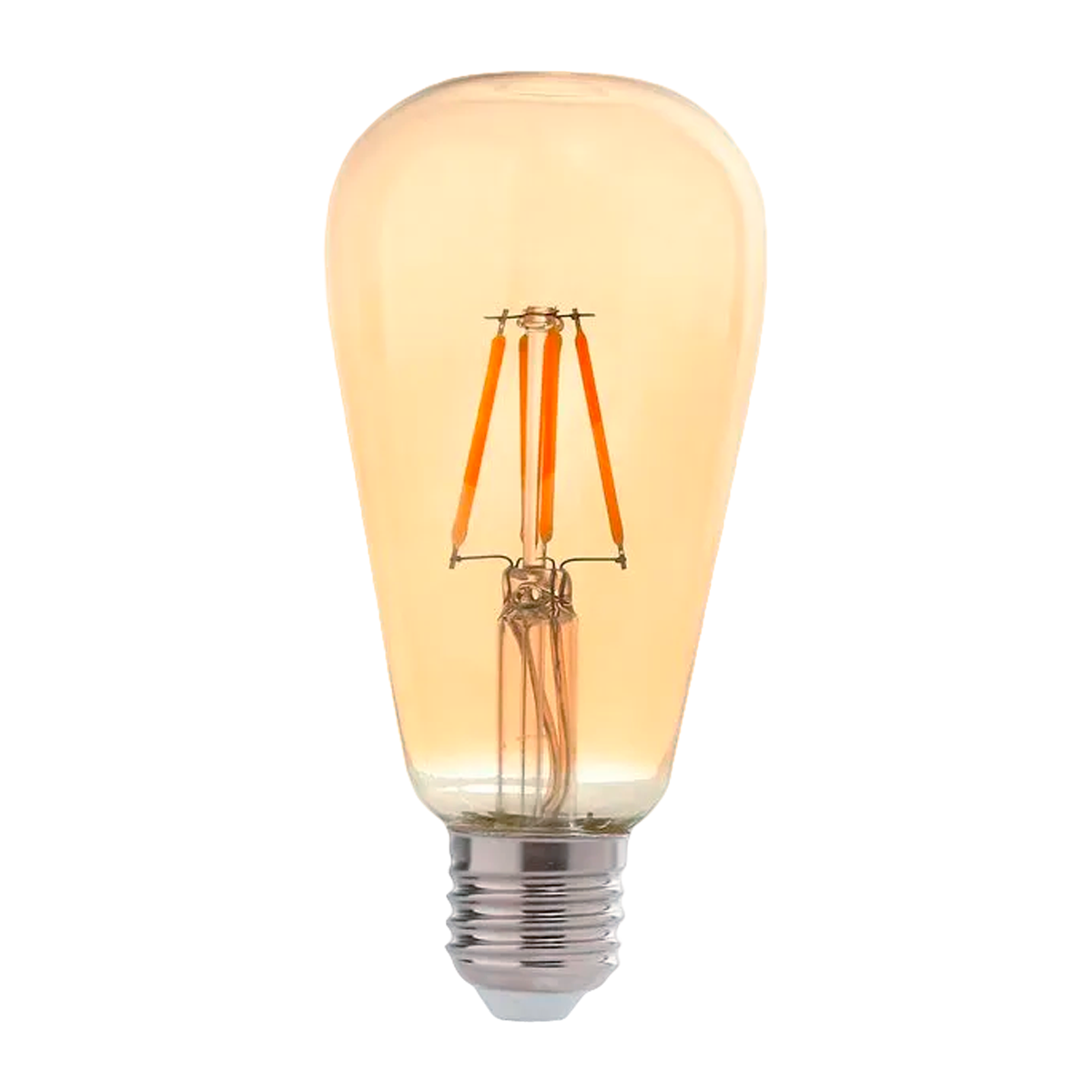 Lâmpada Filamento Led St64 4W Branca Quente