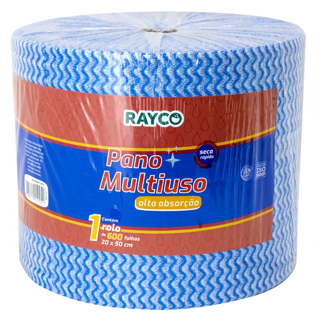 Pano Multiuso Azul NT 20X50cm RL C/600 Un - Rayco