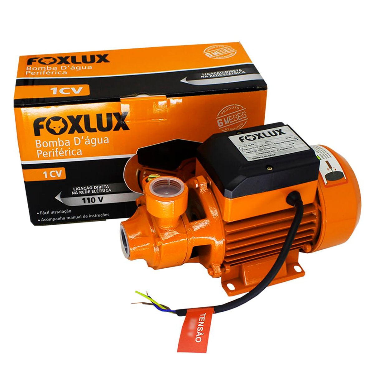 Bomba D'água Periférica 1HP Bivolt - Foxlux