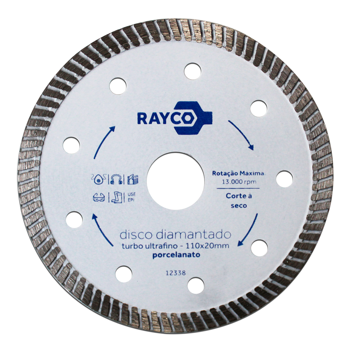 Disco Diamantado Liso Ultra Fino para Porcelanato - Rayco