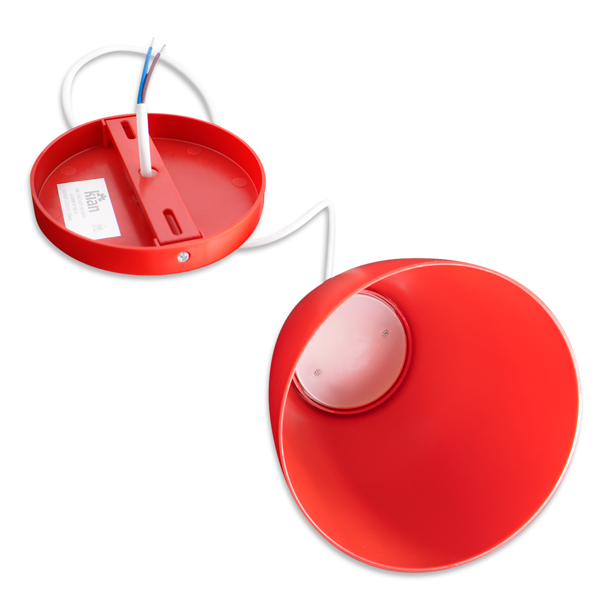 Pendente Led Vermelho 9w Branca Fria Bivolt - Kian