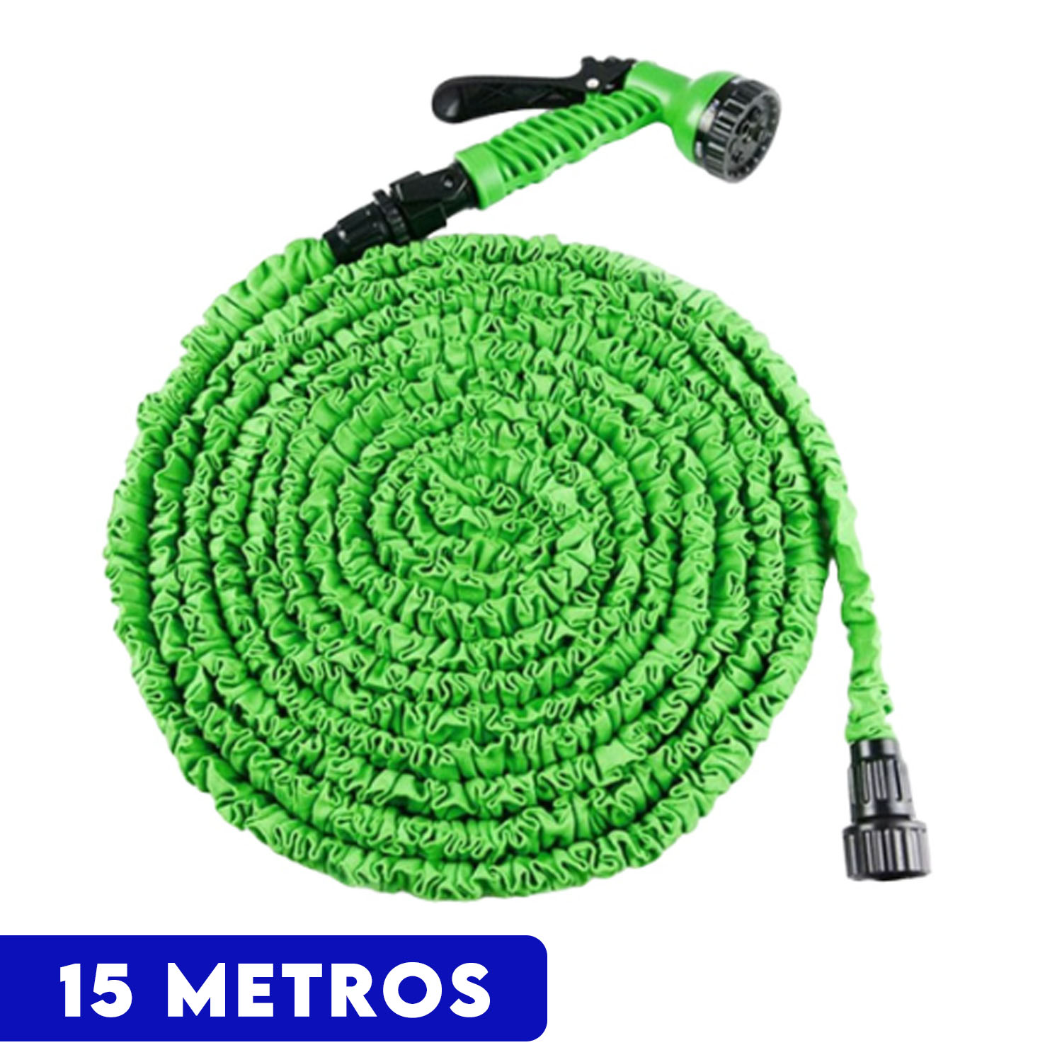 Mangueira Mágica Extensível 30m ou15m com Gatilho 7 Jatos Engate Rápido Compacta Leve e Resistente