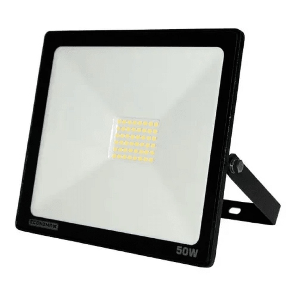 Projetor de Led Bivolt 50W 6500K Preto Economax
