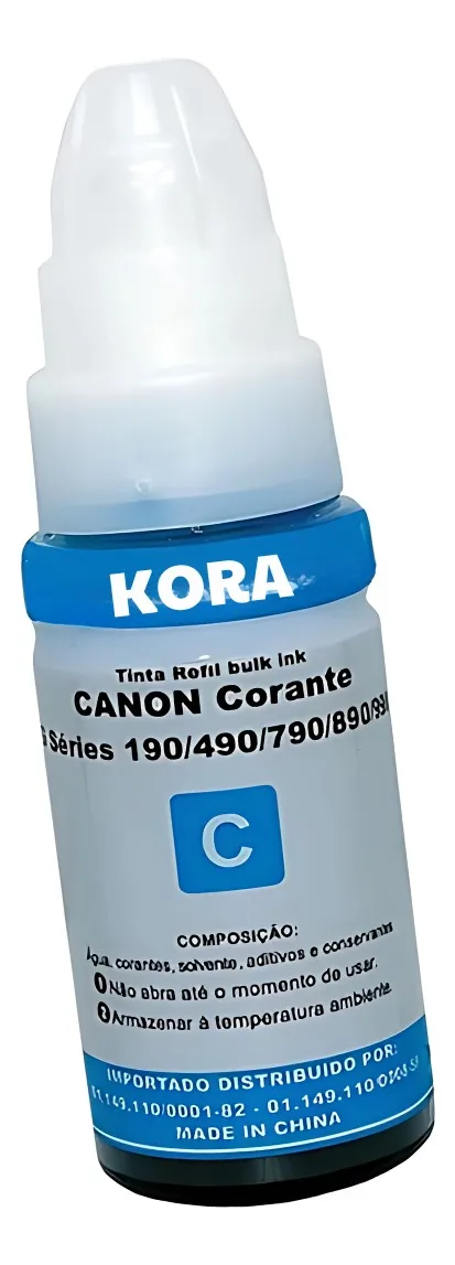 Tinta Bulk Ink Canon G Pigmentada Cyan 70ml Recarga Industrial