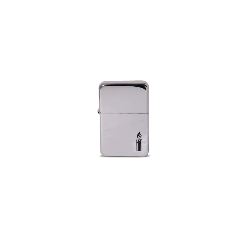 Maçarico HIT Metal Estilo Zippo Duas Chamas Prata
