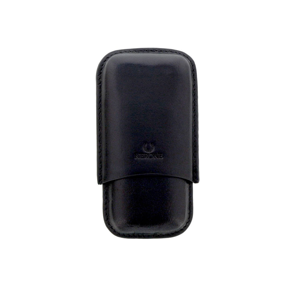 Charuteira De Couro Nerone Sublime Black p/ 2 Charutos — Charuteira/Porta Charuto