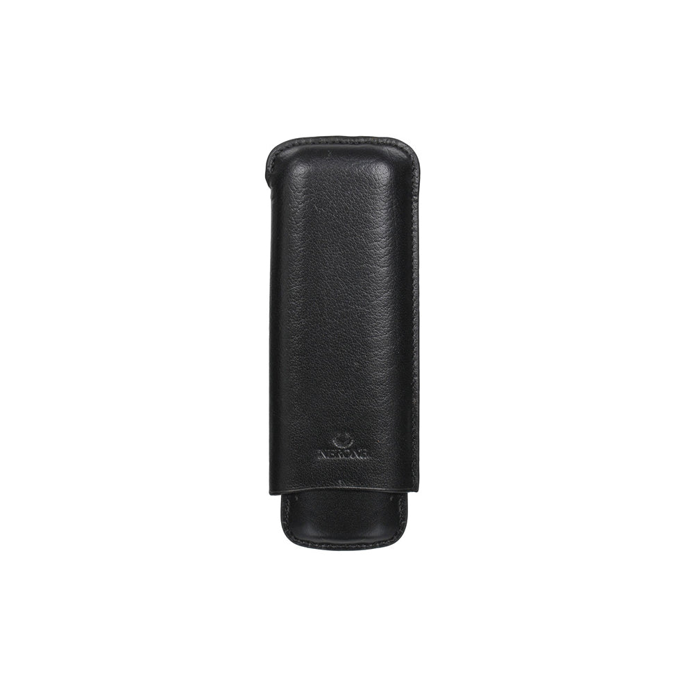 Charuteira De Couro Nerone Classy Black p/ 2 Charutos