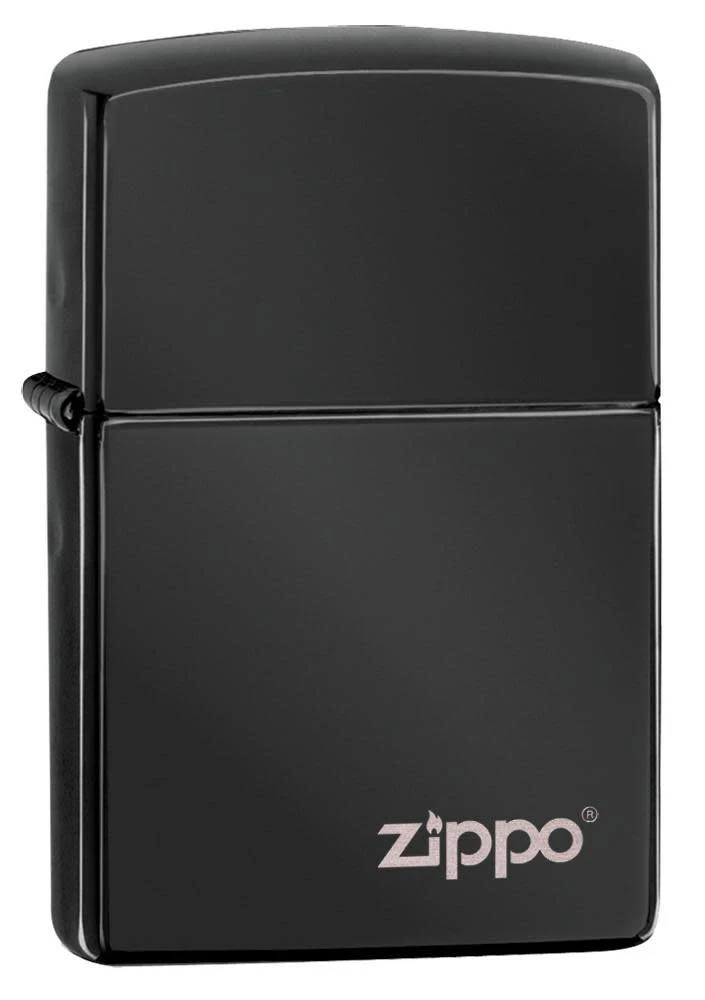 Isqueiro Zippo Classic Preto Ebony com Logo (24756ZL)