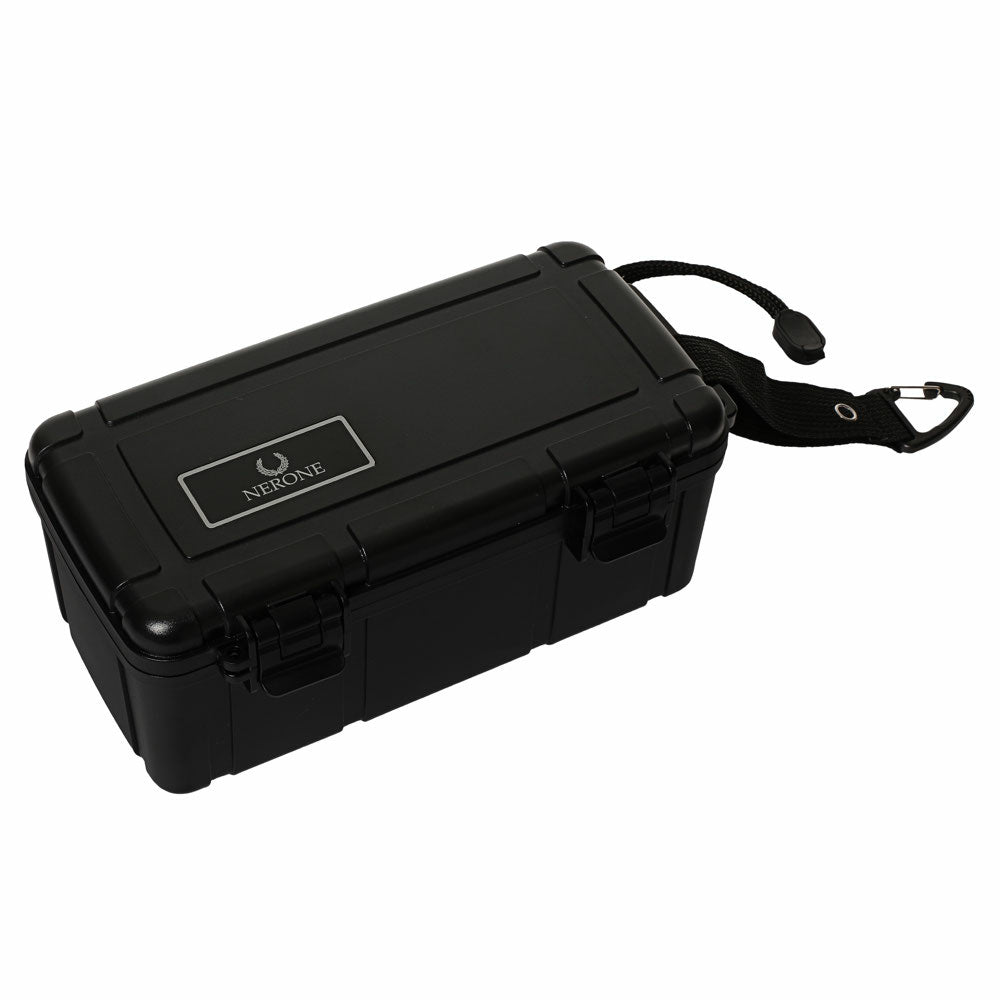 Umidor de Viagem Nerone p/15 Charutos (Preto) — Umidor De Viagem