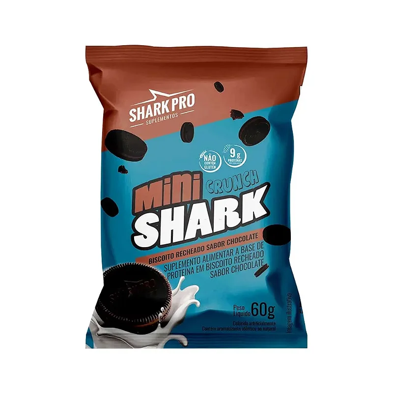 Foto de Biscoito Mini Shark Chocolate 60g Shark Pro