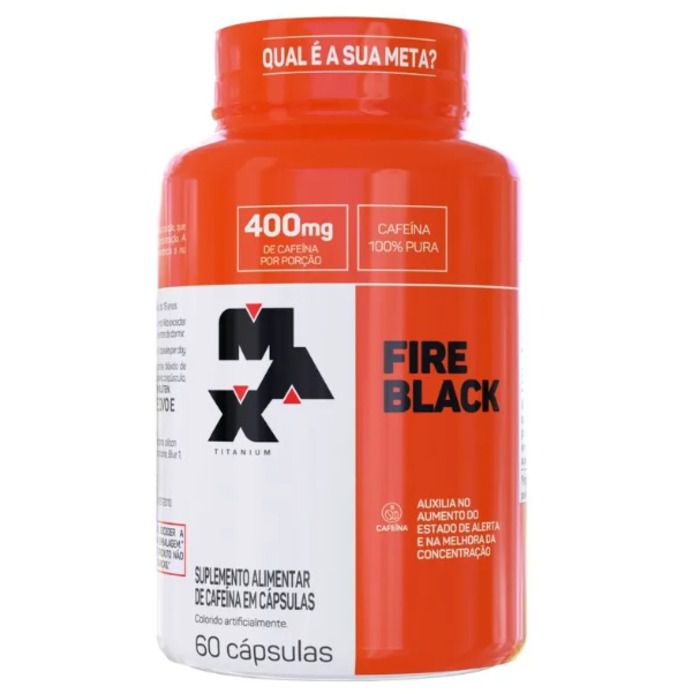 Foto de Termogênico Fire Black  Max Titanium - 60 Capsulas