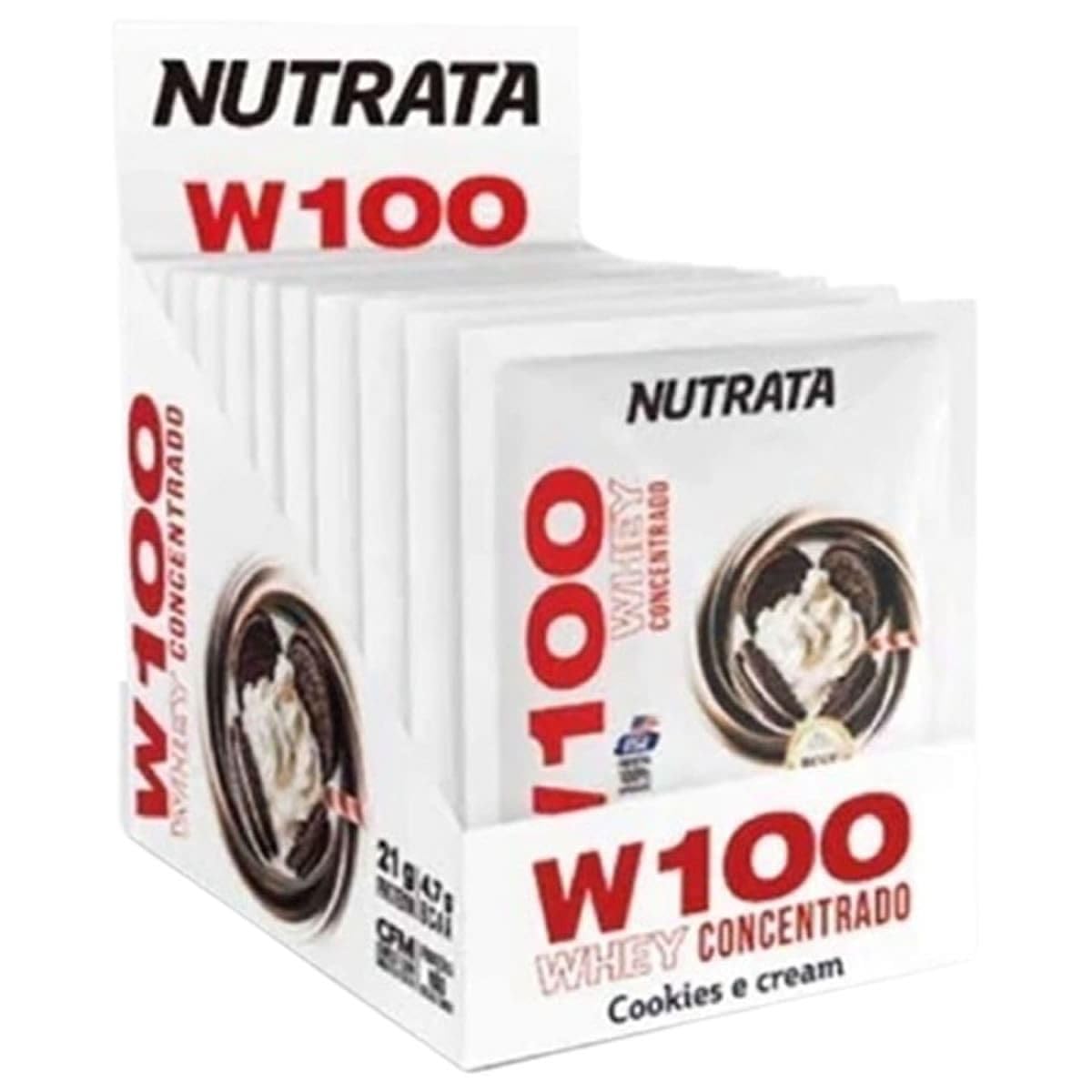 W100 Sache 30g Display Com 12un Nutrata - COOKIES AND CREAM