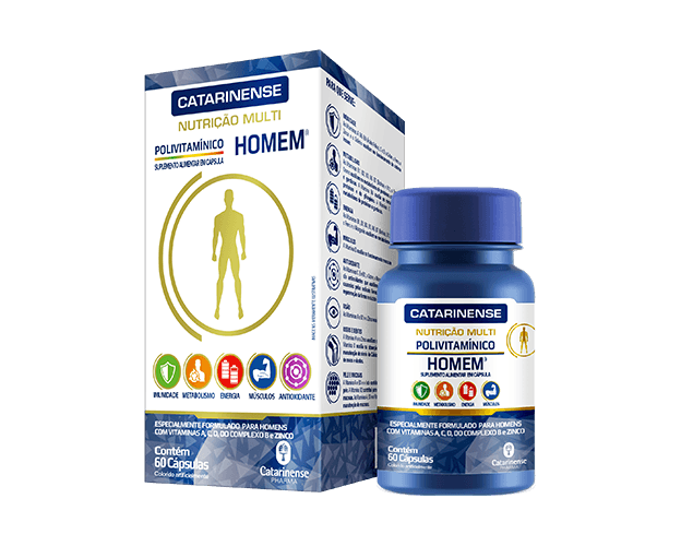Catarinense Nutricao Multi Polivitaminico Homem 60 cps L:66793 NA