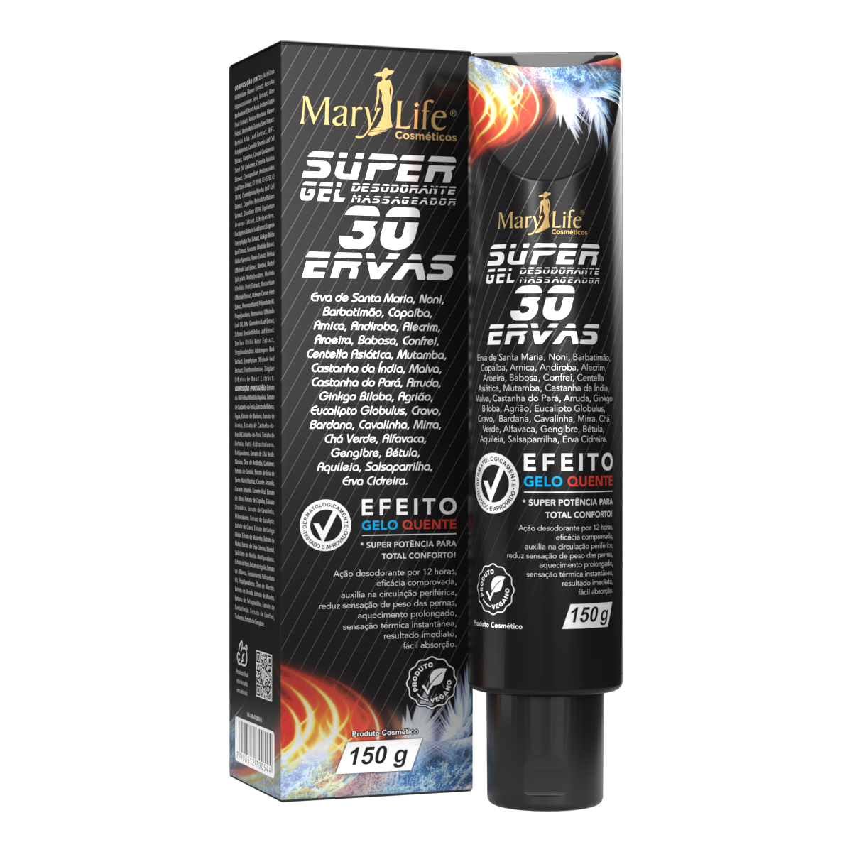 Super Gel 30 Ervas150g MaryLife Cosméticos