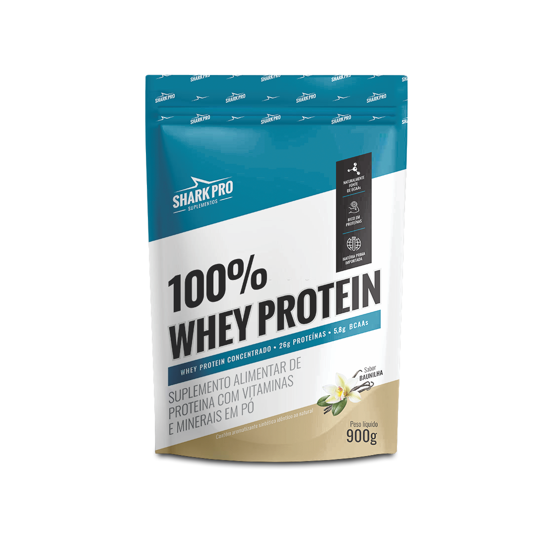 100% Whey Protein Refil 900g Shark Pro