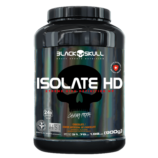 Foto de Whey Isolate HD Pote 900g Black Skull - CHOCOLATE