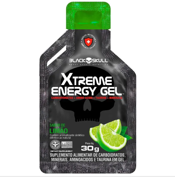 Xtreme Energy Gel 30g Limão Black Skull