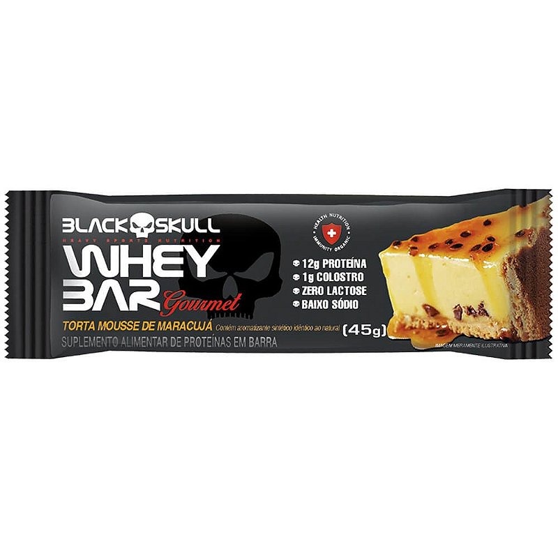 Whey Bar 45g Torta Mousse De Maracuja Black Skull