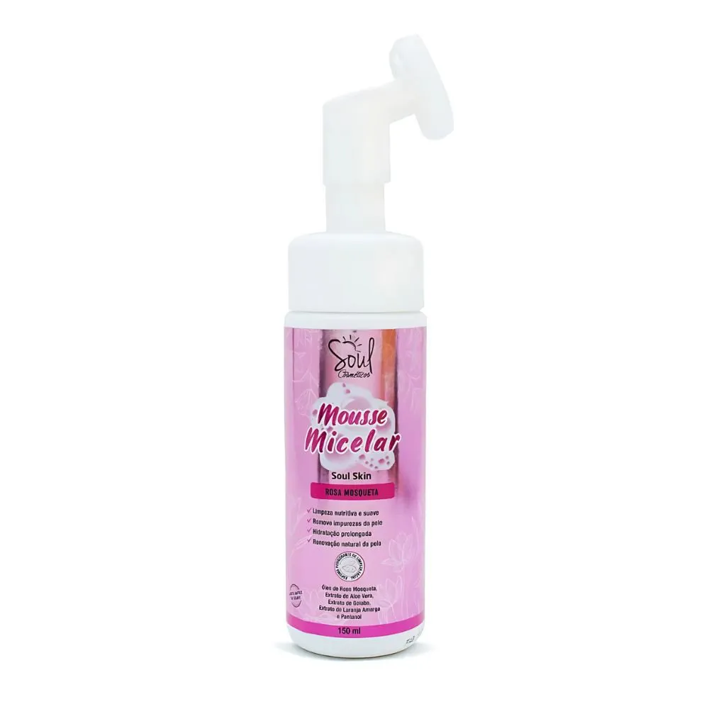 Mousse Micelar 150ml Soul Cosméticos - Rosa Mosqueta