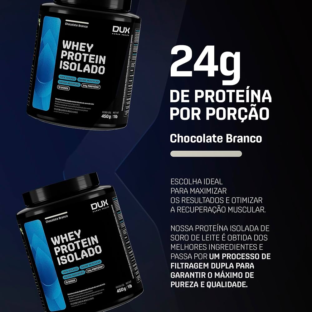 Whey Protein Isolado Pote 450g Dux Nutrition
