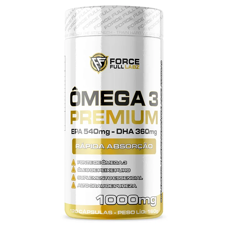 Ômega 3 Premium EPA 540mg DHA 360mg 120 Caps Force Full Labz