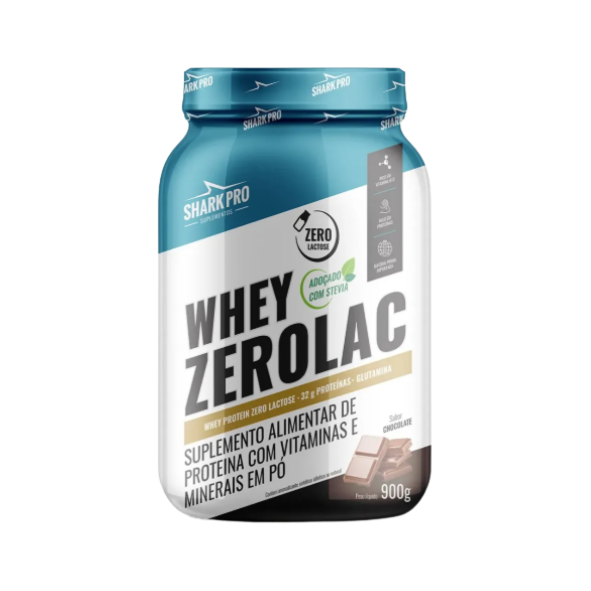 Whey ZeroLac 900g Pote Shark Pro - Chocolate