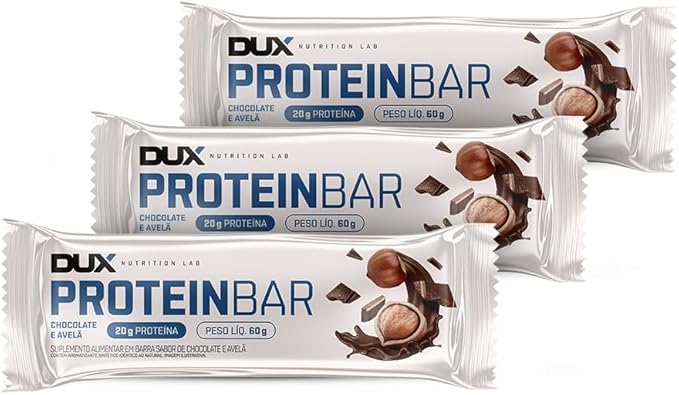 Protein Bar 20g De Proteina 12un De 60g - Dux Nutrition - Chocolate e Avelã