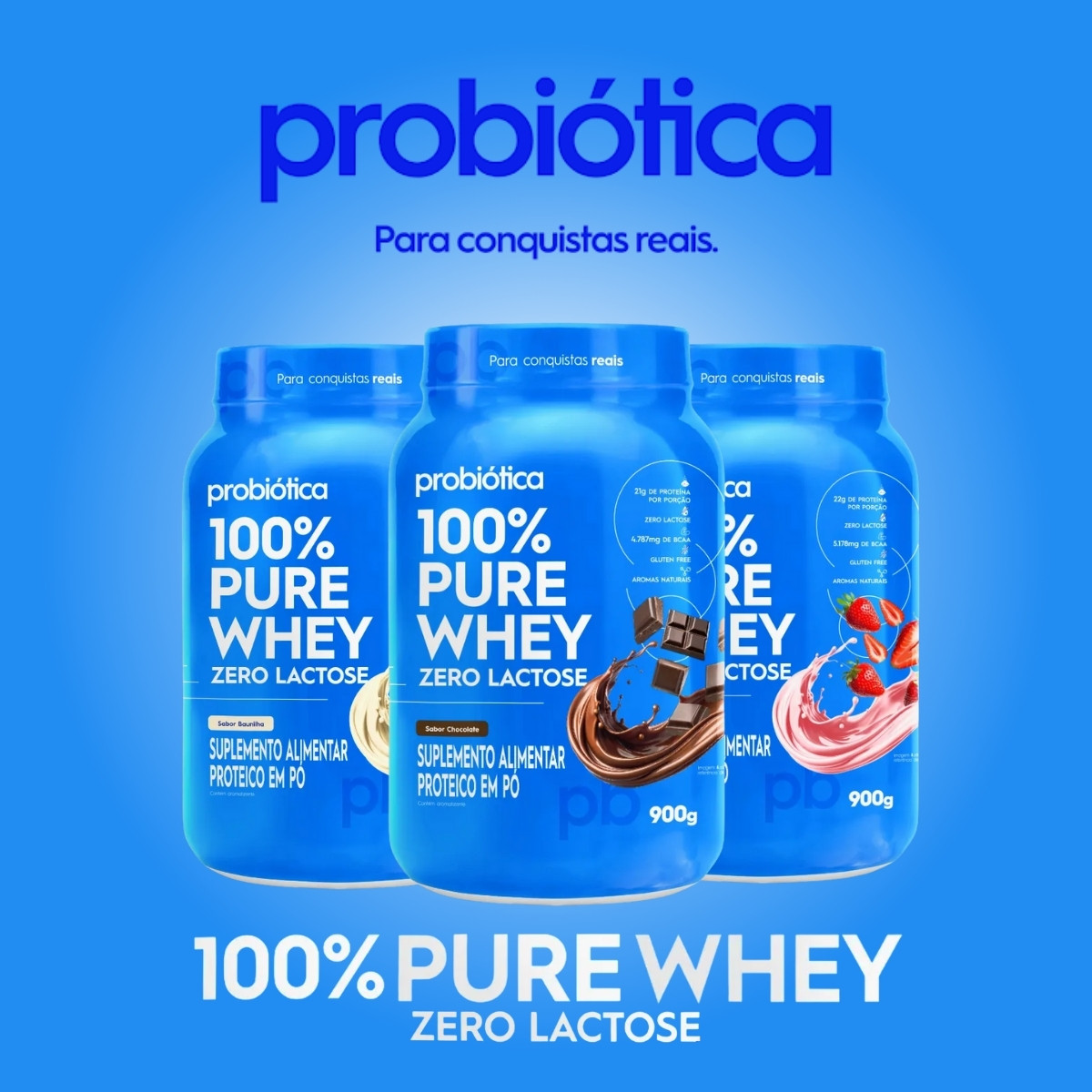 Foto de 100% Pure Whey Pote 900g Probiótica
