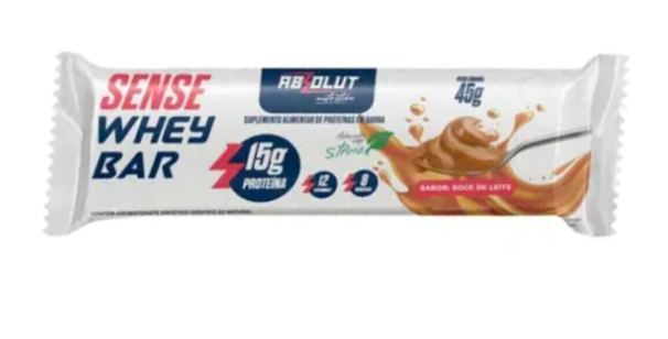 Sense Whey Bar 45g Display com 12un Absolut Nutrition - Doce De Leite