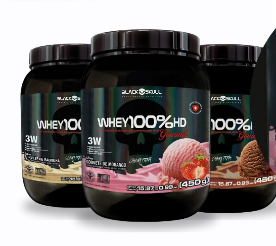 Whey 100% Hd Gourmet Pote 450g Black Skull