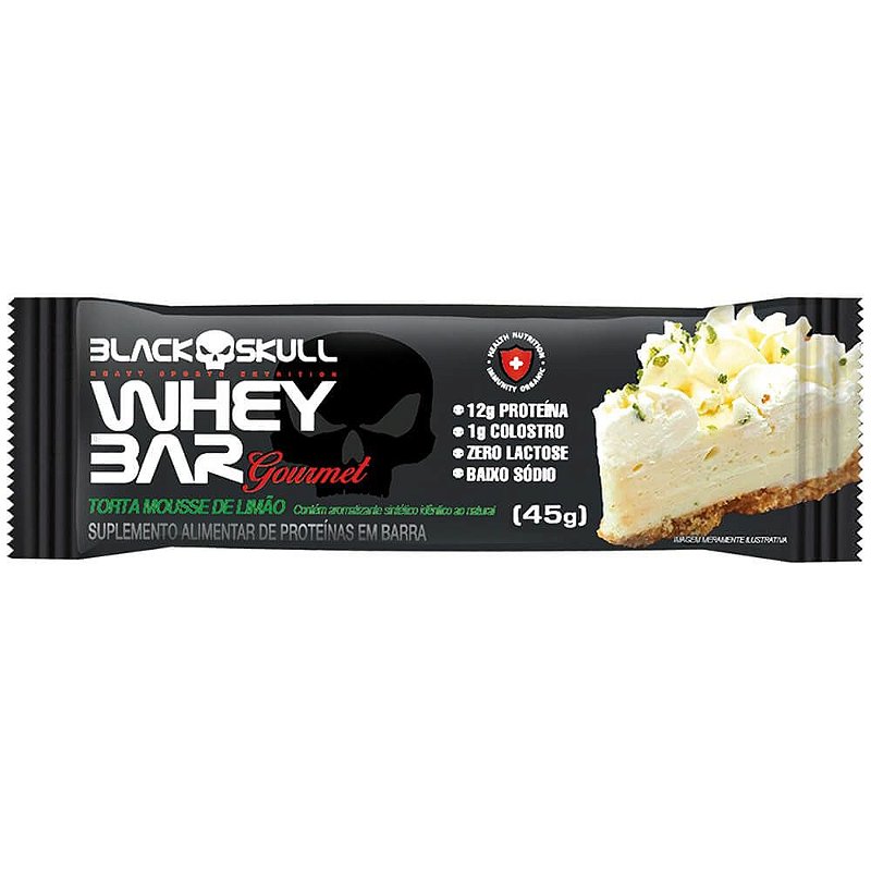 Whey Bar 45g Torta Mousse De Limão Black Skull