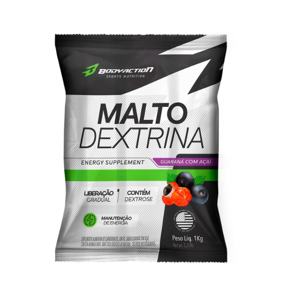 Maltodextrina 1kg BodyAction - Guraná Com Açaí