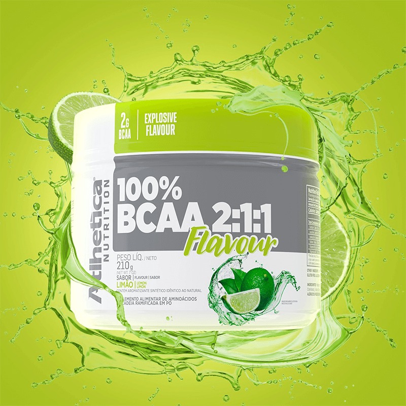 100% BCAA 2:1:1 Flavour 210g Sabor - Atlhetica - Limao