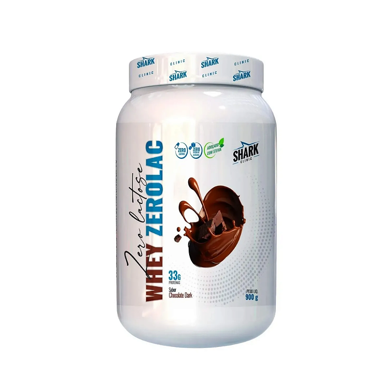 Whey ZeroLac Linha Clinic Pote 900g Shark Pro - Chocolate Dark