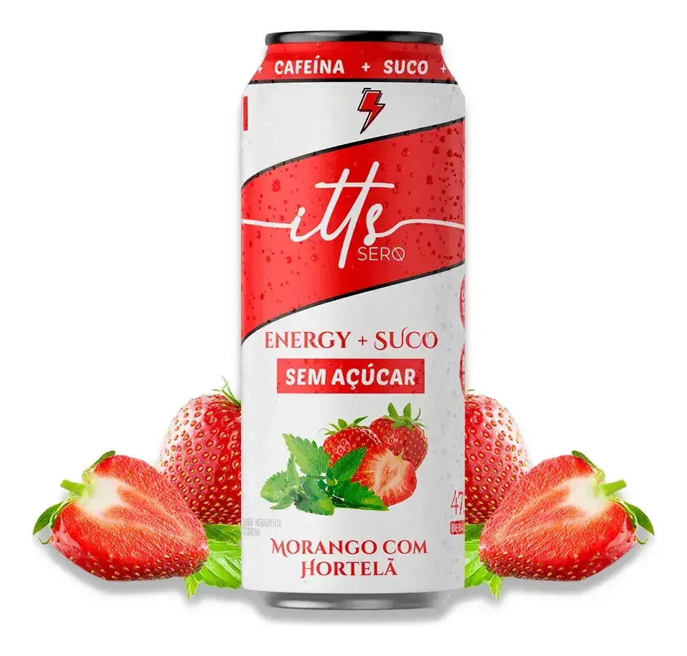 Energy Suco Sem Açúcar 473ml Itts Sero - Morango Com Hortelã