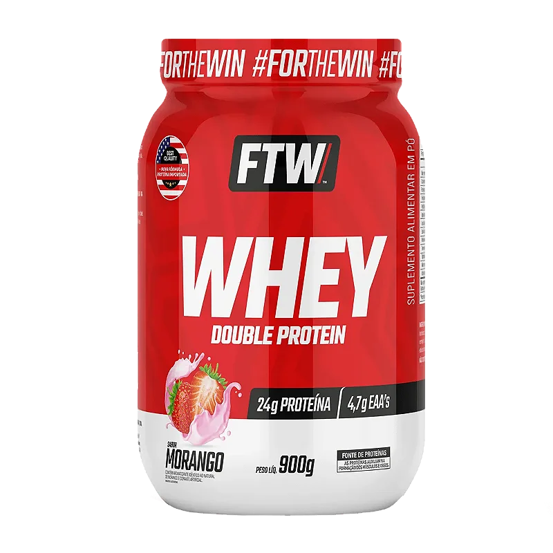 Whey Double Pote 900g Ftw - Morango
