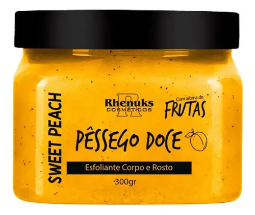 Esfoliante 300g Rhenuks Cosméticos - Pêssego Doce