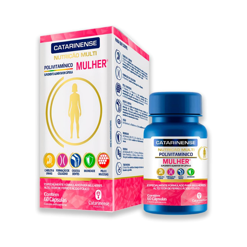 Multi Polivitaminico Mulher 60 Comprimidos Catarinense