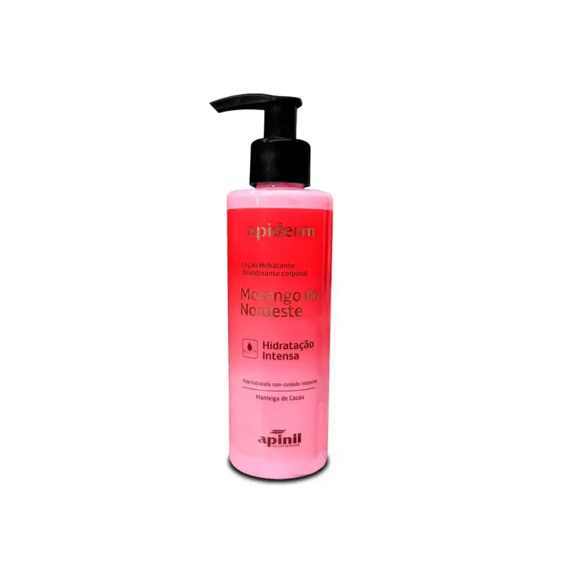 Loção Hidratante 180g Apinil Cosméticos - Morango Do Nordeste