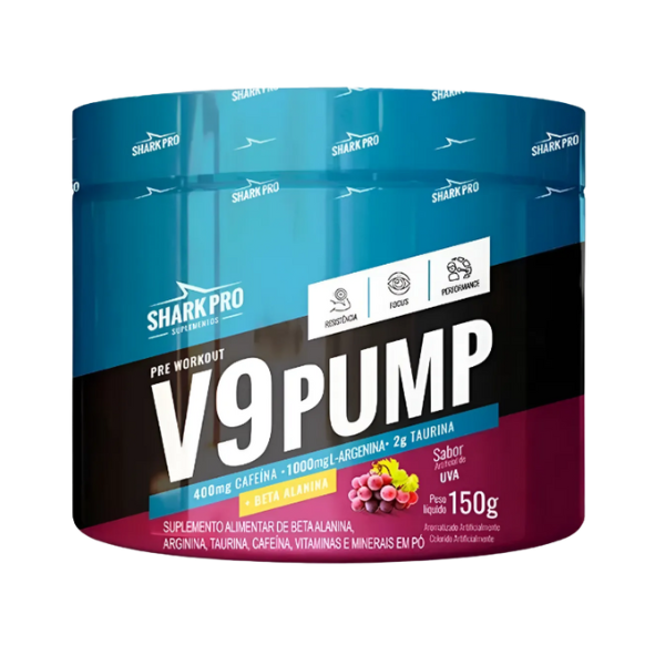 Foto de V9 Pump Pre Treino 150g Shark Pro - Uva