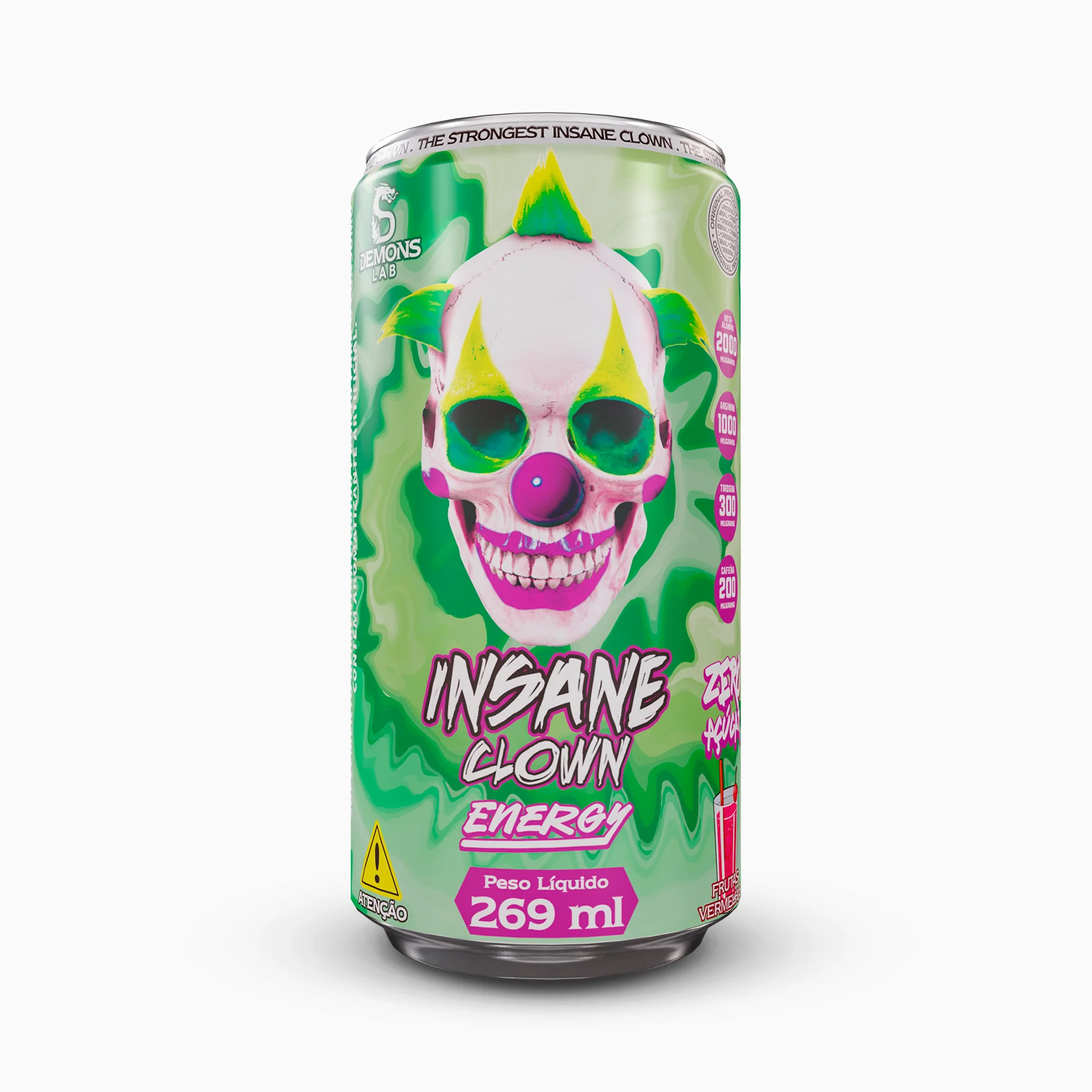 Insane Clown Energy 269ml Demons Lab - Frutas Vermelhas
