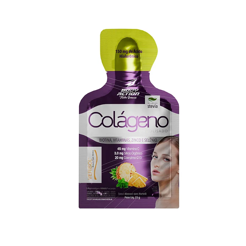Foto de Colágeno Gel Sache 25g Abacaxi Com Hortelã BodyAction