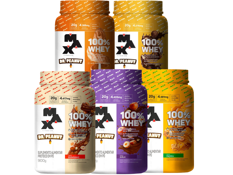 100% Whey Dr Peanut 900g Max Titanium
