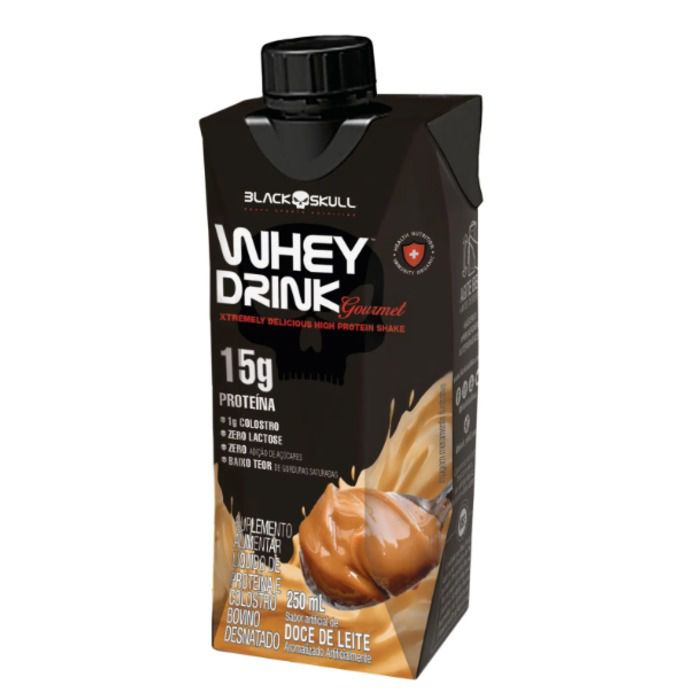 Whey Drink Goumert 250ml Black Skull - Doce De Leite
