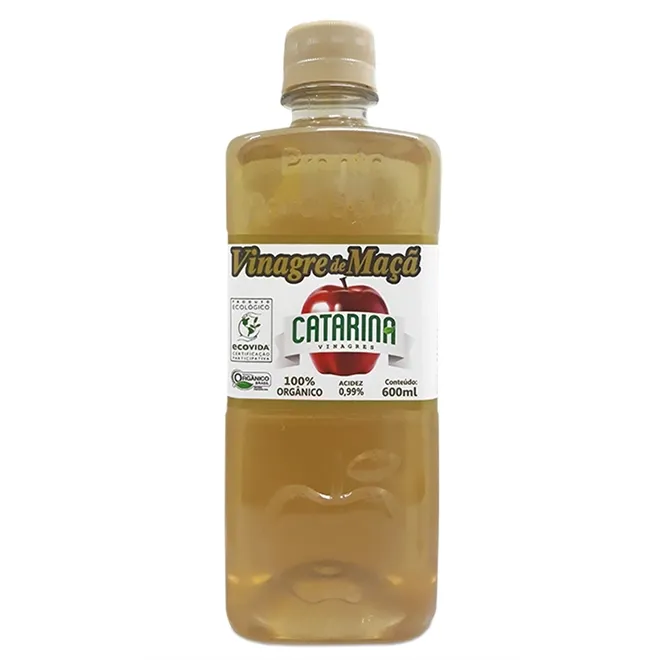 Vinagre Orgânico Maçã Pet 600ml Catarina